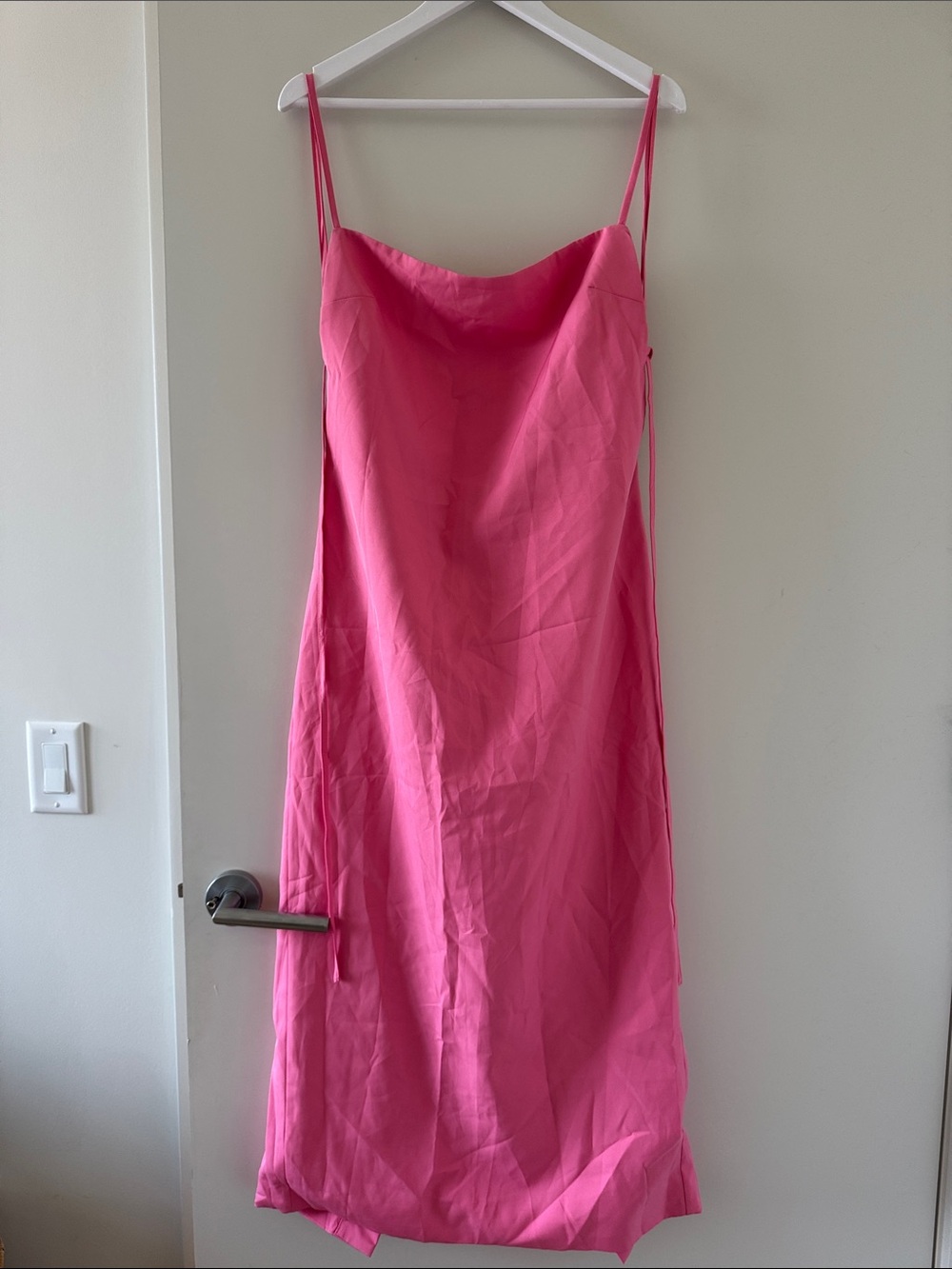 Hot Pink Backless Slip Dress